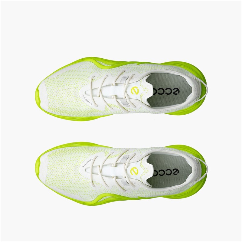 ECCO Mens Biom Infinite Trainers Bright White/Lime Punch - Image 4