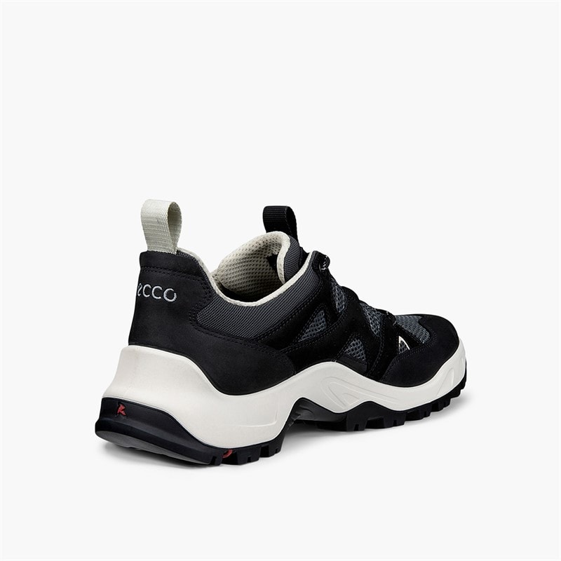 ECCO Mens Offroad Leather X Textile Trainers Black/Black/Magnet - Image 3