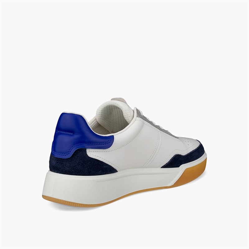 ECCO Mens Street Court Trainers Marine/White/Virtual - Image 3