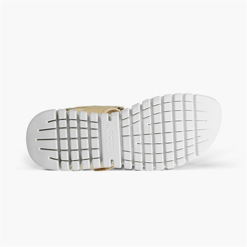 ECCO Womens Gruuv Sol Nubuck Ankle Strap Sandals Straw - Image 5