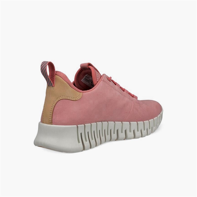 ECCO Womens Gruuv Trainers Old Rose/Powder - Image 3