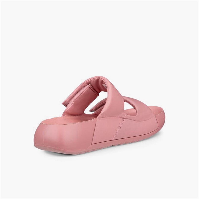 ECCO Womens Cozmo Leather Dual Strap Sandals Old Rose - Image 3