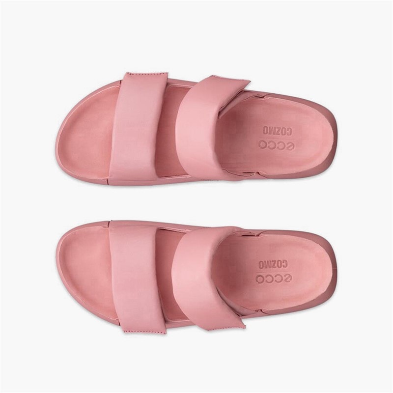 ECCO Womens Cozmo Leather Dual Strap Sandals Old Rose - Image 4