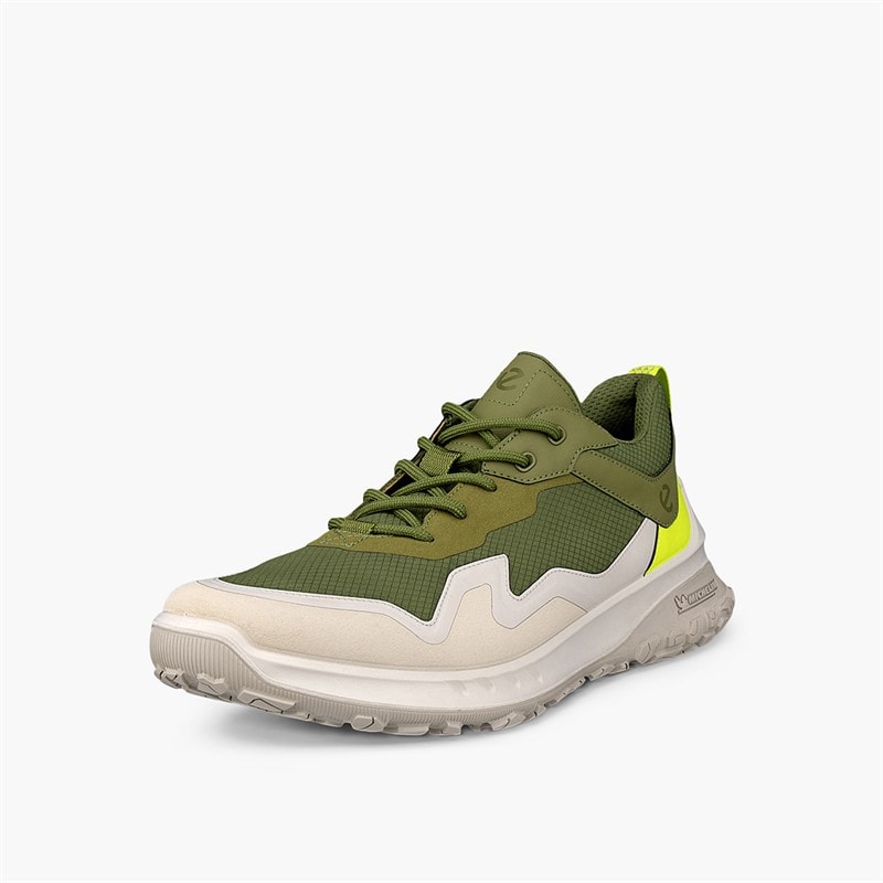 ECCO Mens ULT TRN Outdoor Trainers Gravel/Acorn/Lime Punch - Image 2