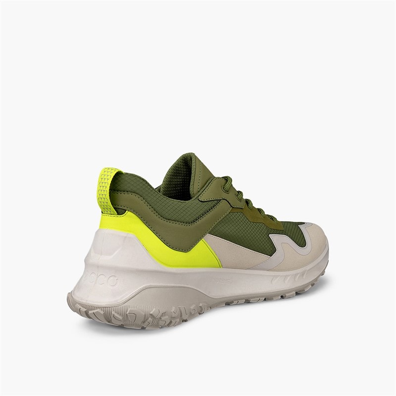 ECCO Mens ULT TRN Outdoor Trainers Gravel/Acorn/Lime Punch - Image 3