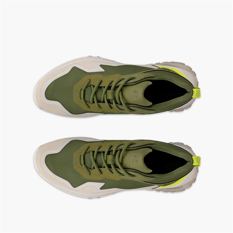ECCO Mens ULT TRN Outdoor Trainers Gravel/Acorn/Lime Punch - Image 4