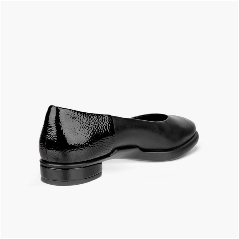 ECCO Womens Sculpted Leather Ballerina Pumps Black - Image 3