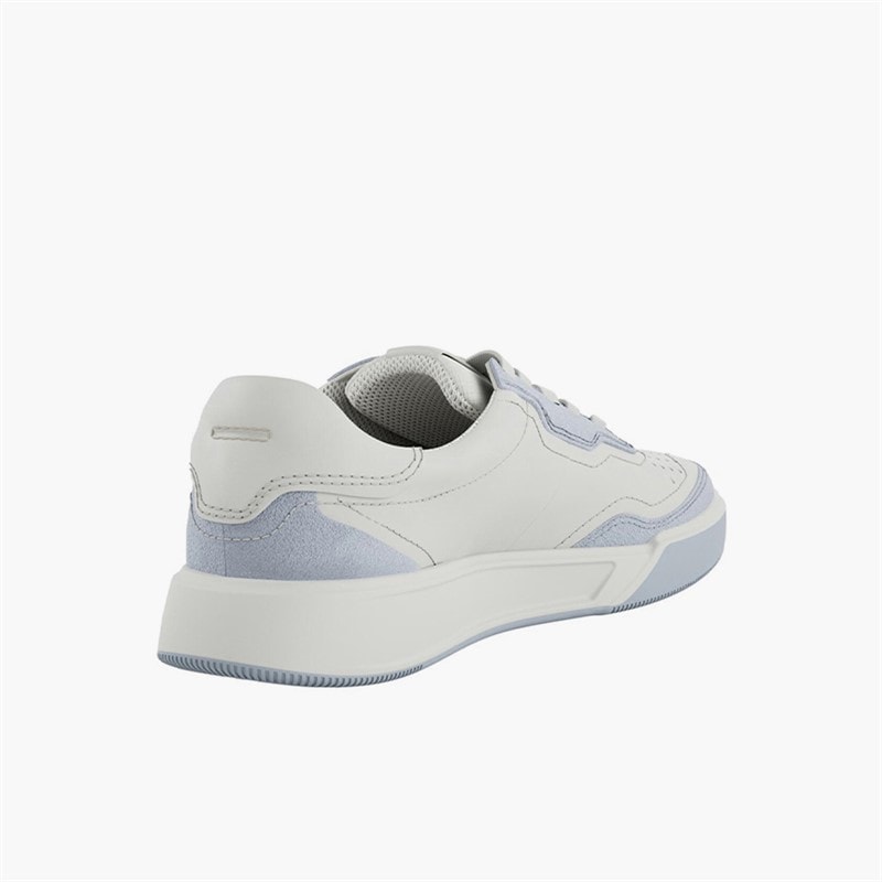ECCO Womens Street Court Leather Trainers Air/White - Image 3