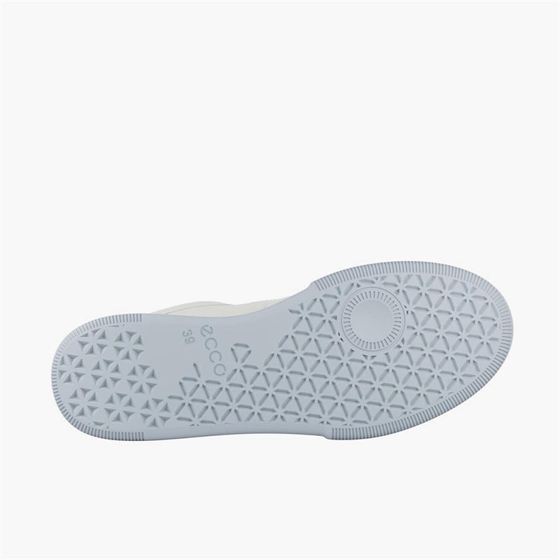 ECCO Womens Street Court Leather Trainers Air/White - Image 4