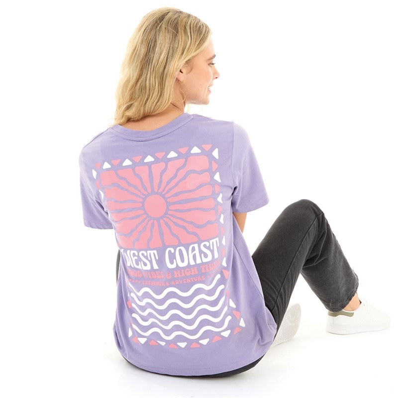 Lagooners Womens West Coast T-Shirt Violet - Image 1