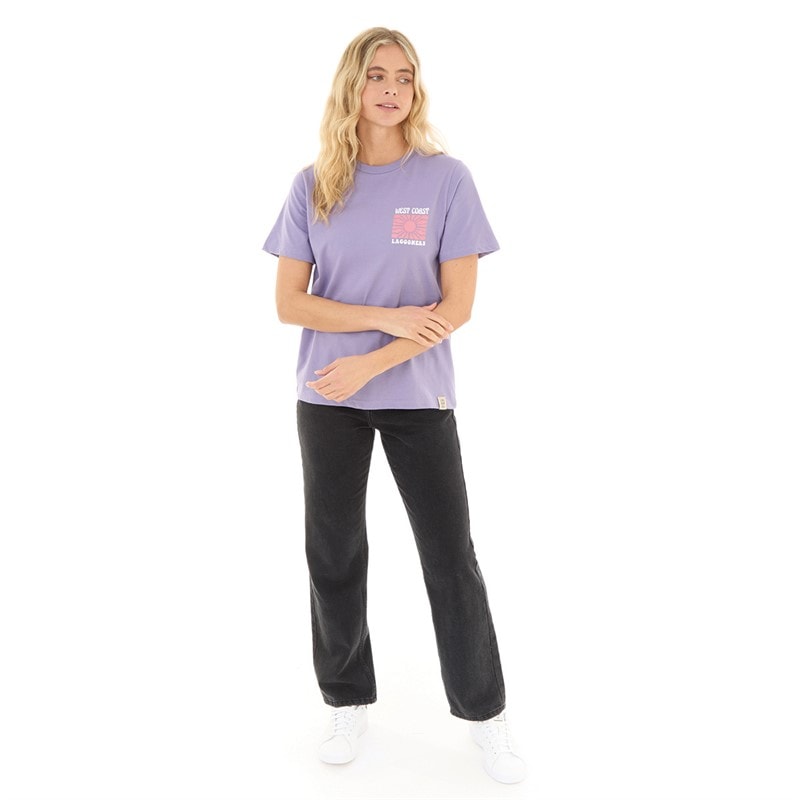 Lagooners Womens West Coast T-Shirt Violet - Image 3
