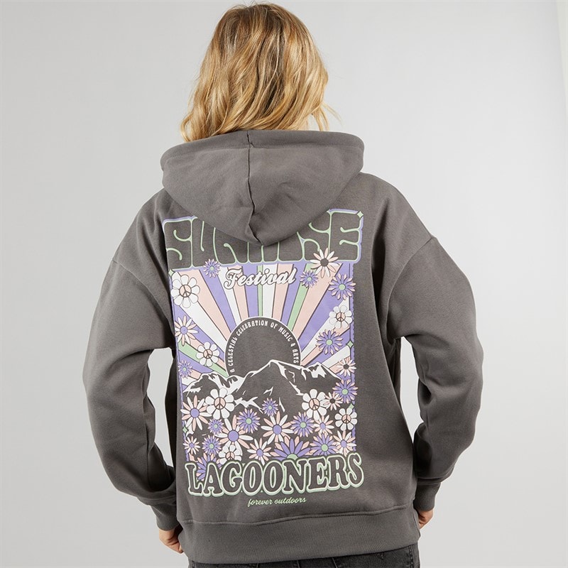 Lagooners Womens Festival Hoodie Charcoal - Image 3