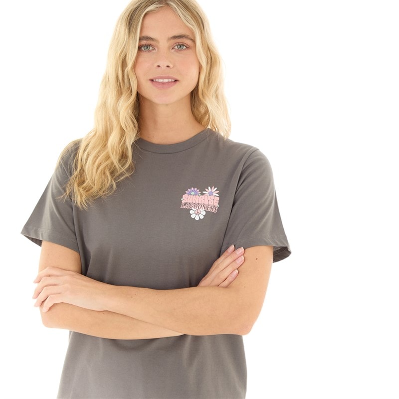 Lagooners Womens Festival T-Shirt Charcoal - Image 2