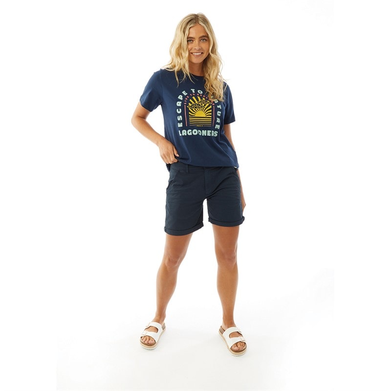Lagooners Womens Billie Shorts Navy - Image 4