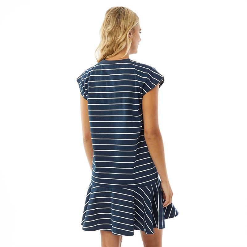 Lagooners Womens Holiday Stripe Dress Navy - Image 2