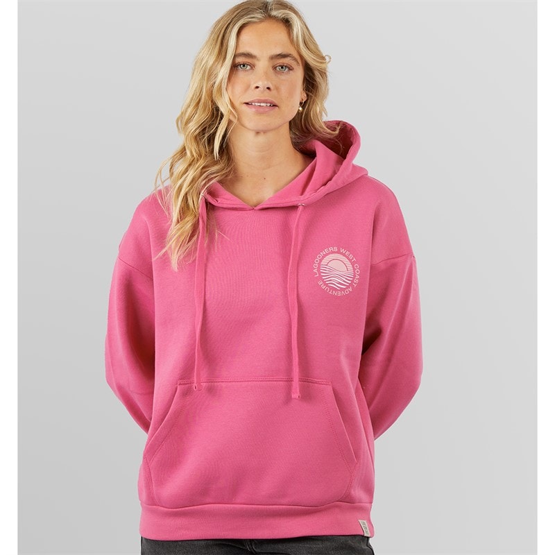 Lagooners Womens South Beach Hoodie Pink - Image 2