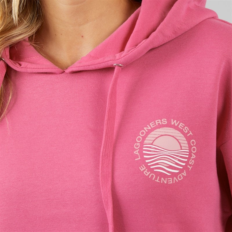Lagooners Womens South Beach Hoodie Pink - Image 5