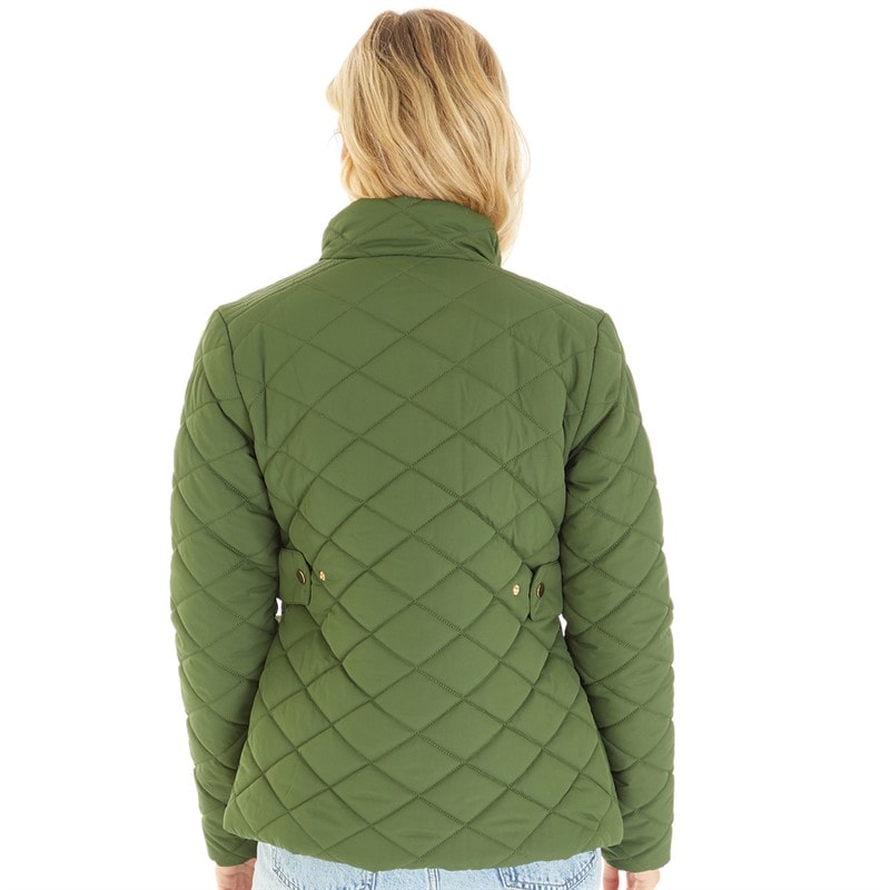 Lagooners Womens Great Outdoors Quilted Jacket Forest Green - Image 2