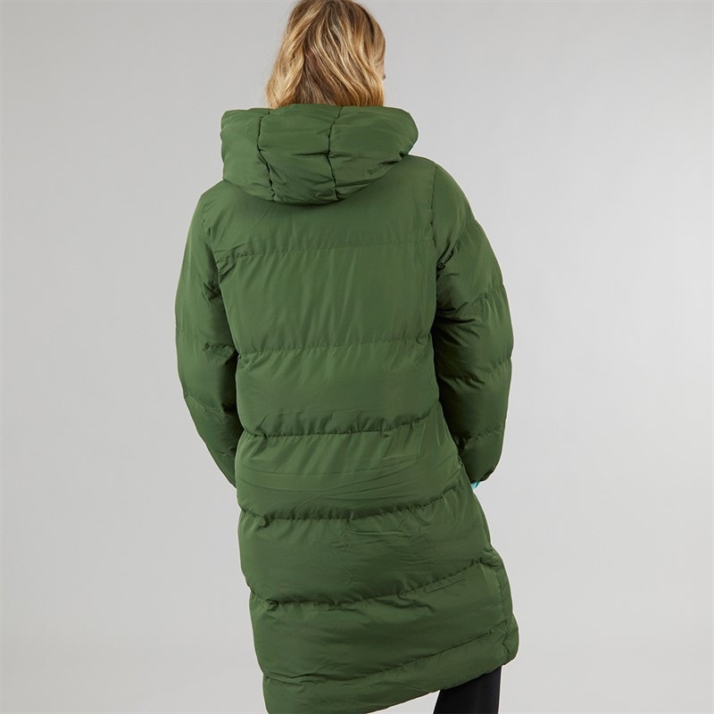 Lagooners Womens Excursion Longline Puffer Coat Forest Green - Image 2