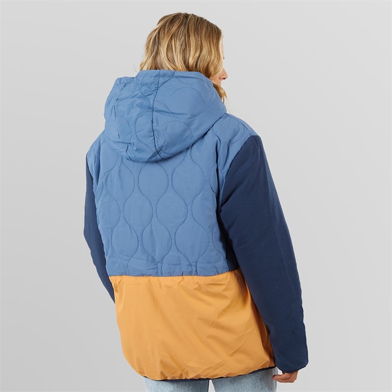 Lagooners Womens Peak Mid Length Jacket Navy - Image 2