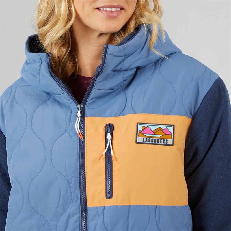 Lagooners Womens Peak Mid Length Jacket Navy - Image 3