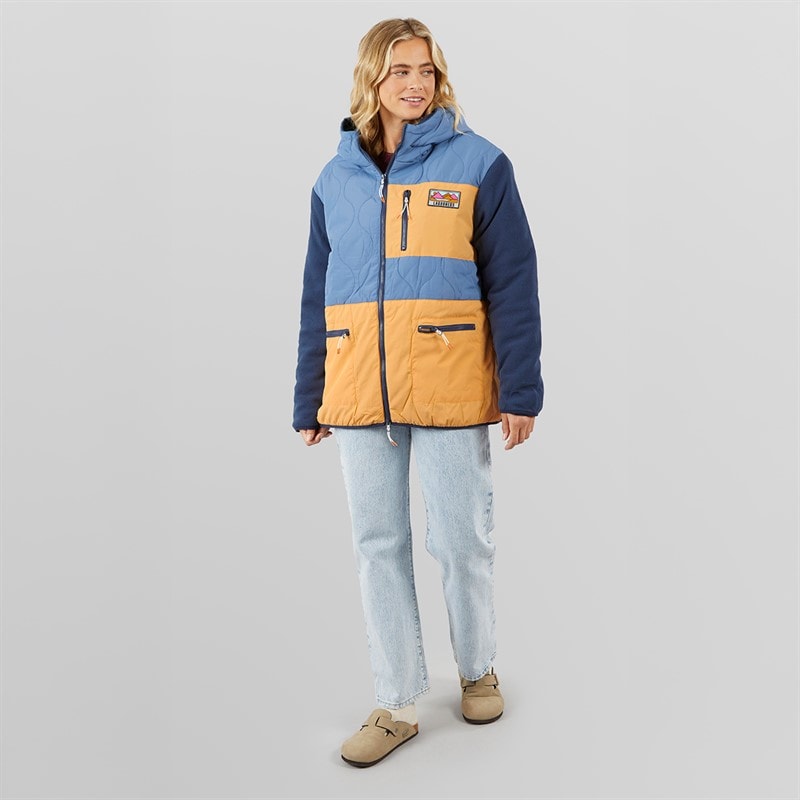 Lagooners Womens Peak Mid Length Jacket Navy - Image 4