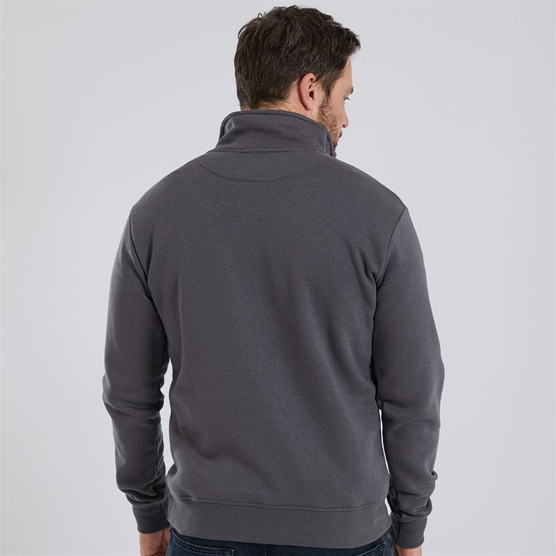 Lagooners Mens Sargasso Funnel Neck Sweat Charcoal - Image 2