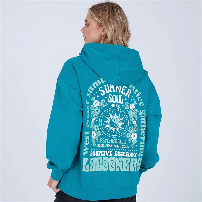 Lagooners Womens Mindful Hoodie Teal Green - Image 3