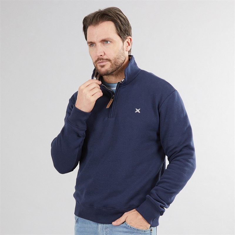 Lagooners Mens Sargasso Funnel Neck Sweat Navy - Image 1