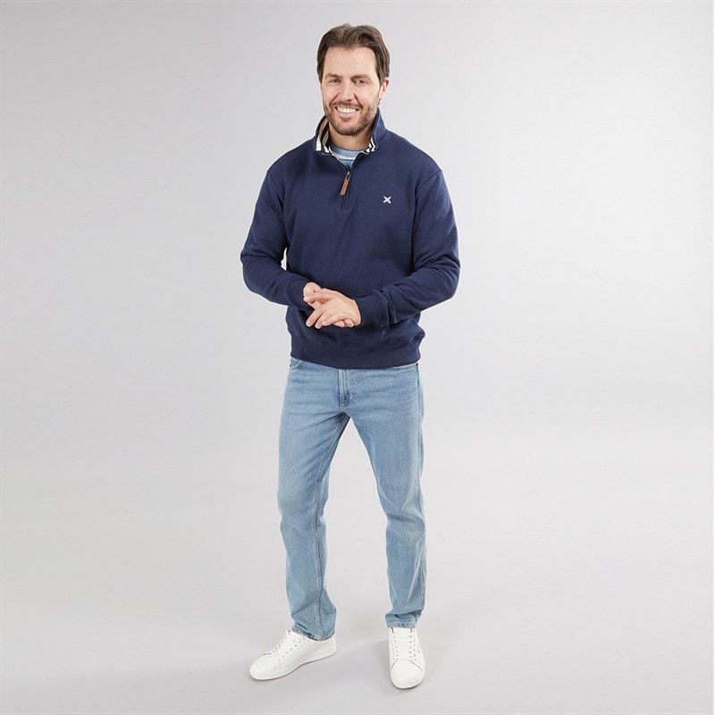 Lagooners Mens Sargasso Funnel Neck Sweat Navy - Image 3