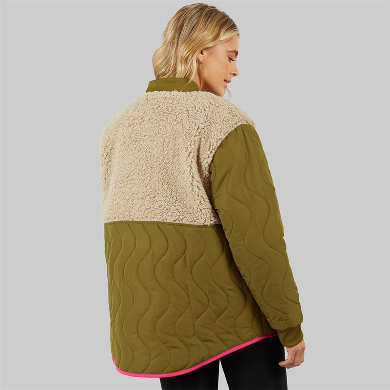 Lagooners Womens Chatsworth Bomber Jacket Khaki - Image 2