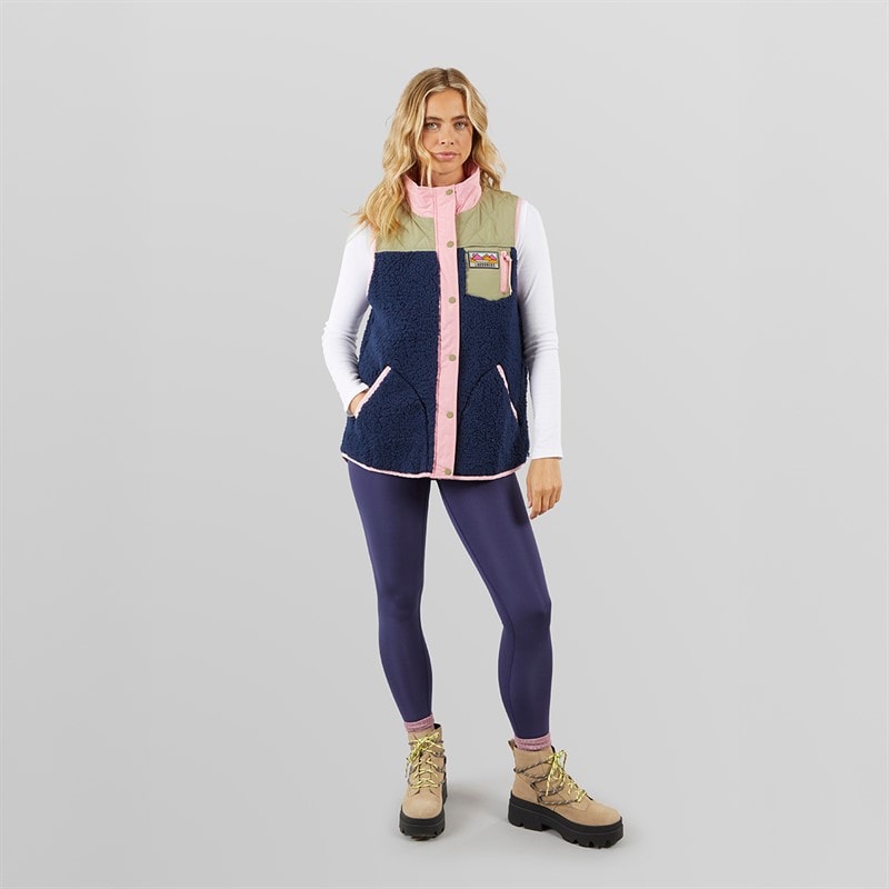 Lagooners Womens Essy Borg Gilet Multi - Image 4