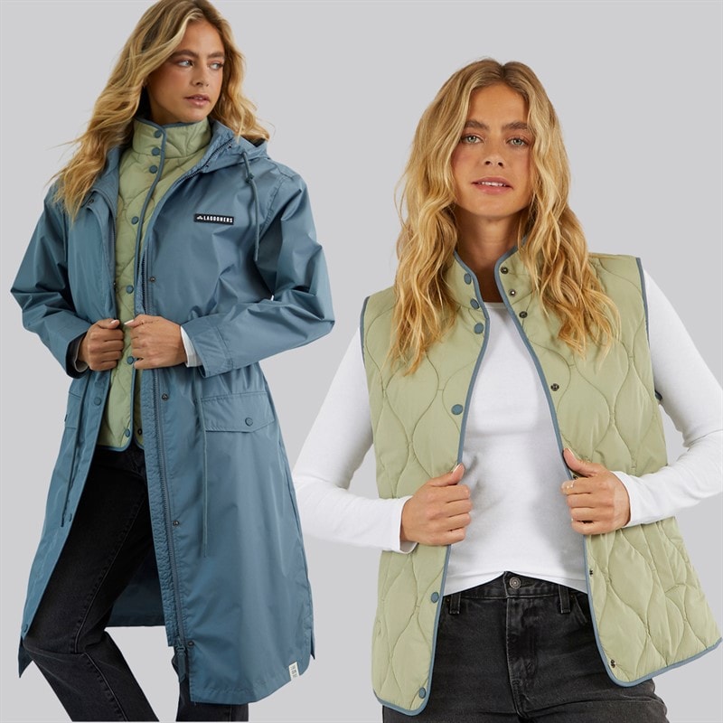 Lagooners Womens Eskdale 2-In-1 Coat Navy/Green - Image 1