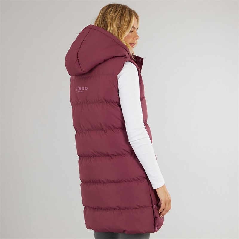 Lagooners Womens Explorer Gilet Burgundy - Image 2