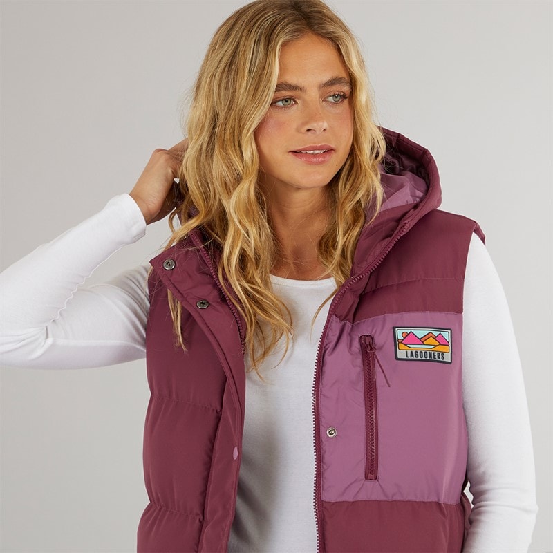 Lagooners Womens Explorer Gilet Burgundy - Image 3