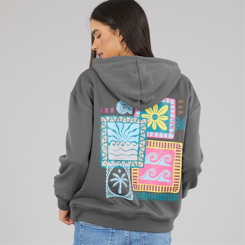 Lagooners Womens Little Sedge Hoodie Charcoal - Image 3