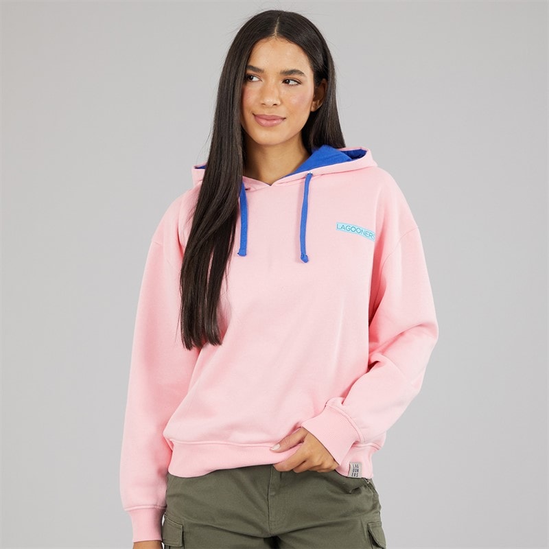 Lagooners Womens Pheasant Rise Graphic Hoodie Pink - Image 2