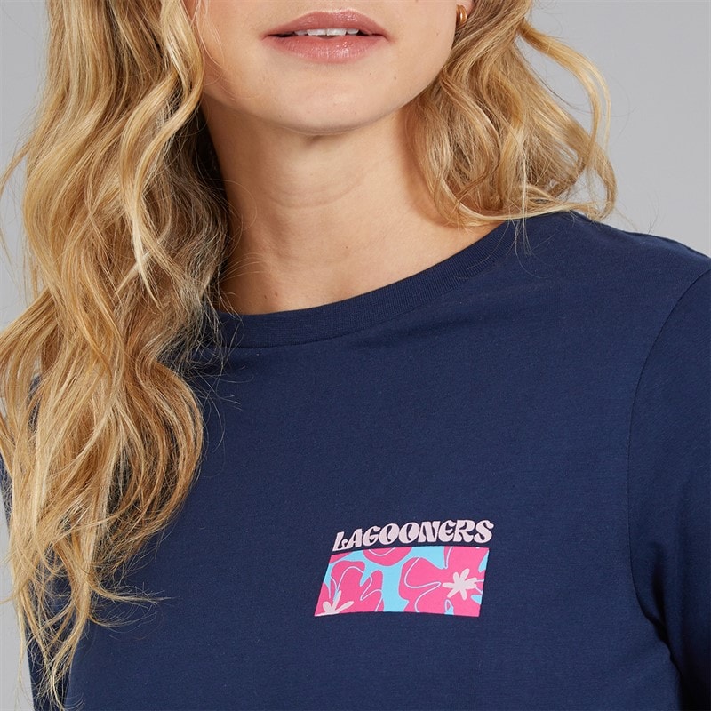 Lagooners Womens Brixcombe Long Sleeve T-Shirt Navy - Image 3