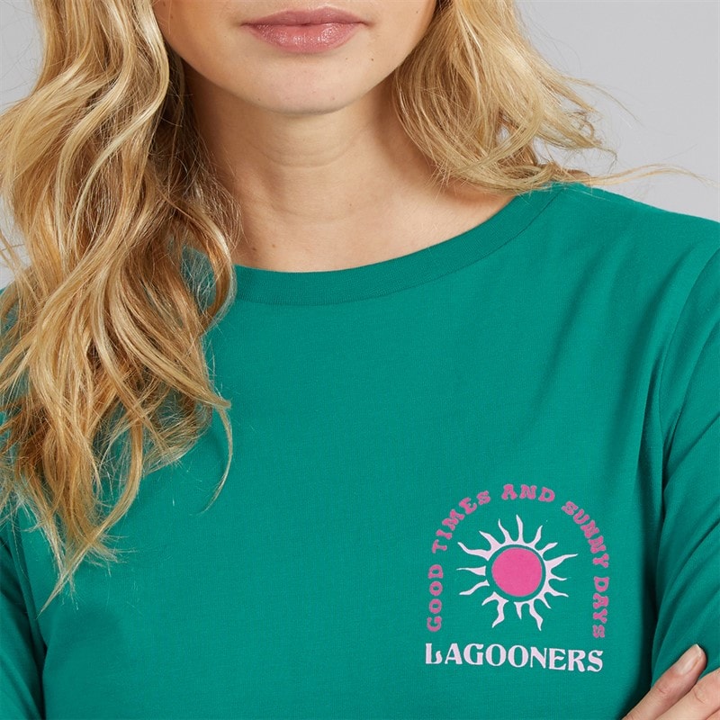Lagooners Womens Airdrie Long Sleeve T-Shirt Teal - Image 3