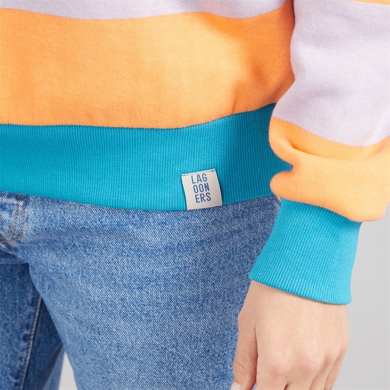 Lagooners Womens Cornflour Field Crew Neck Graphic Sweatshirt Lilac - Image 5