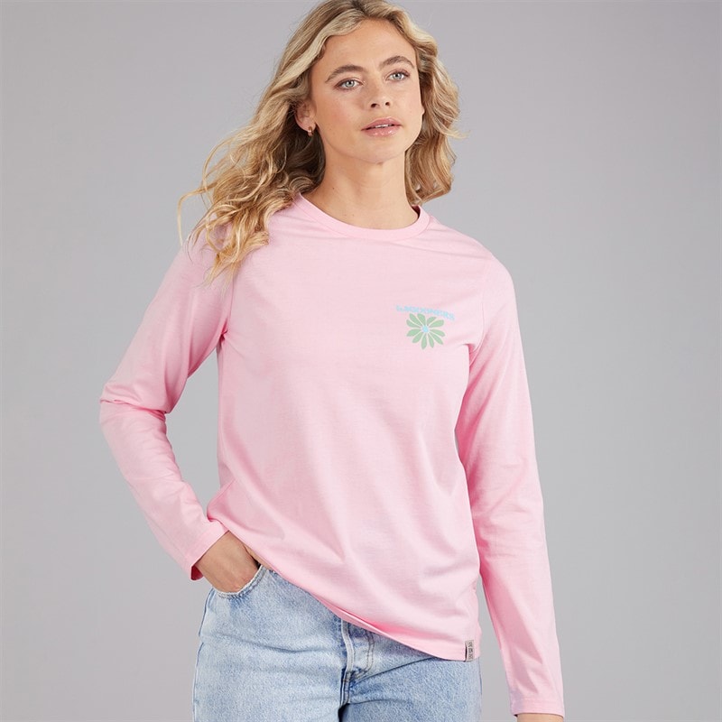 Lagooners Womens Primrose Path Long Sleeve T-Shirt Light Pink - Image 2