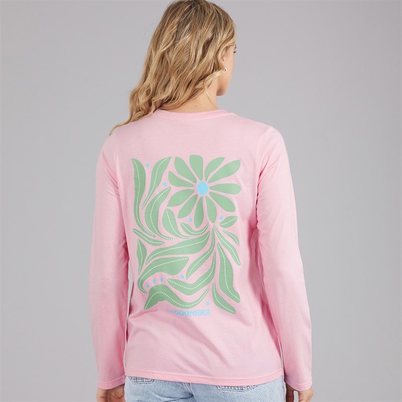 Lagooners Womens Primrose Path Long Sleeve T-Shirt Light Pink - Image 3