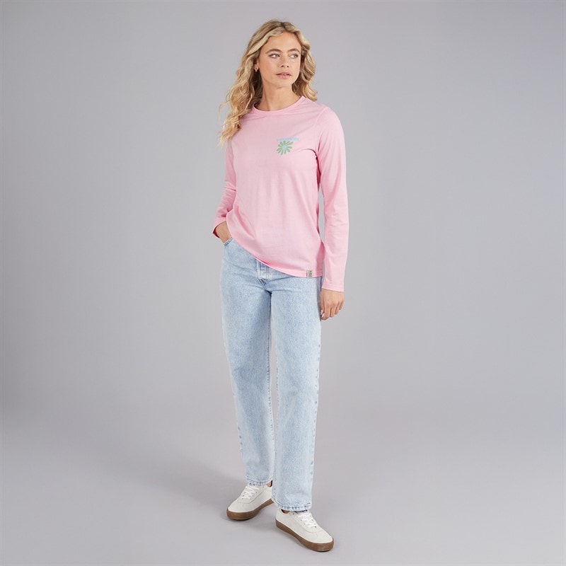 Lagooners Womens Primrose Path Long Sleeve T-Shirt Light Pink - Image 4