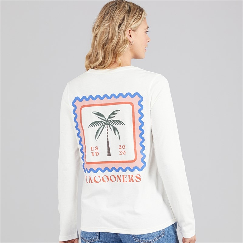 Lagooners Womens Lanternwood Long Sleeve T-Shirt Ecru - Image 3
