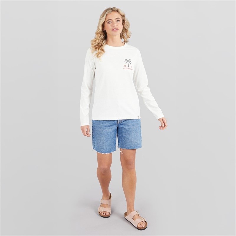 Lagooners Womens Lanternwood Long Sleeve T-Shirt Ecru - Image 4