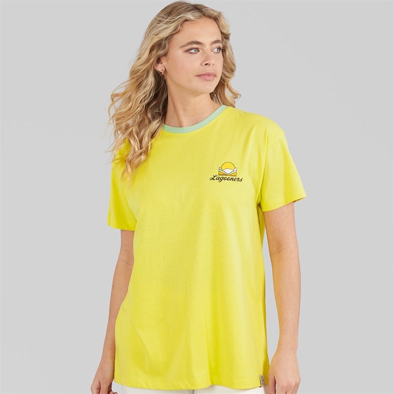 Lagooners Womens Haycroft Oversized T-Shirt Yellow - Image 2