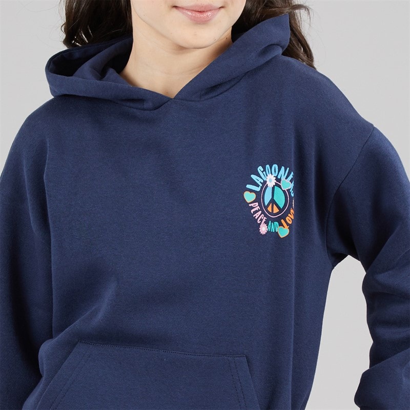 Lagooners Girls Barley Hoodie Navy - Image 5