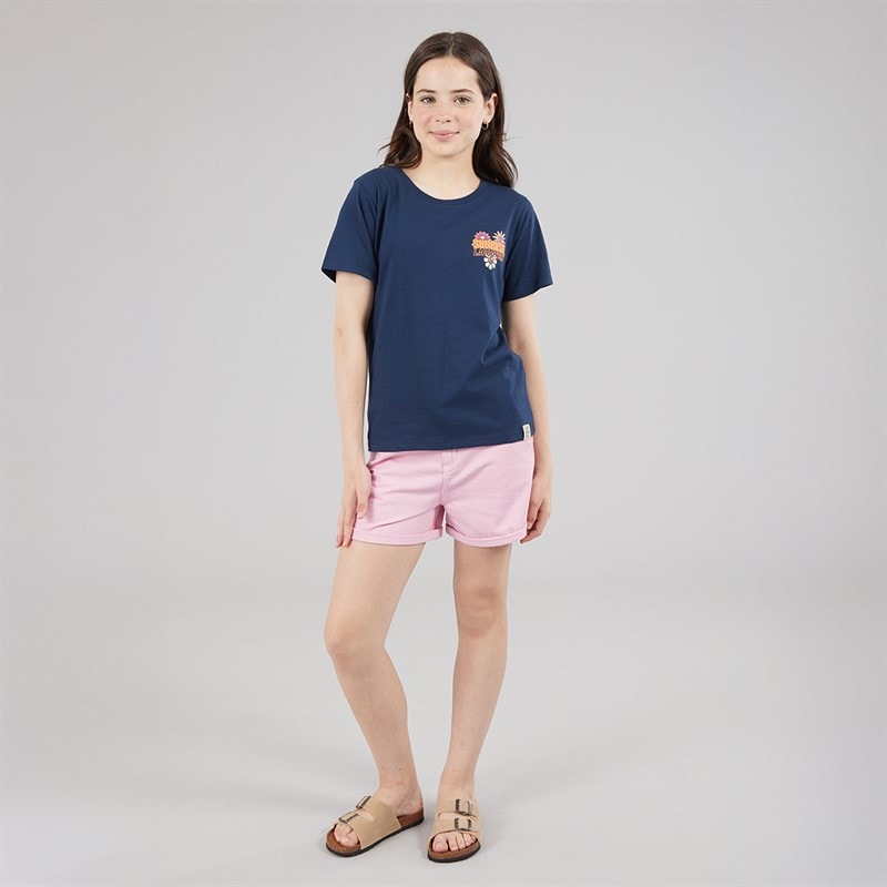 Lagooners Girls Flower T-Shirt Navy - Image 4