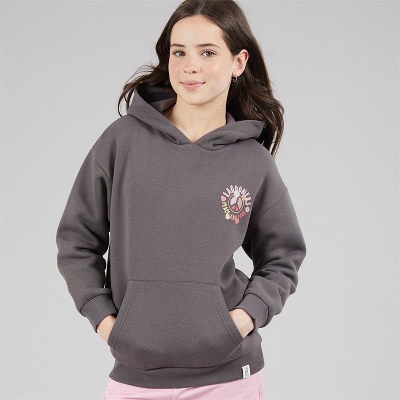 Lagooners Girls Barley Hoodie Charcoal - Image 2