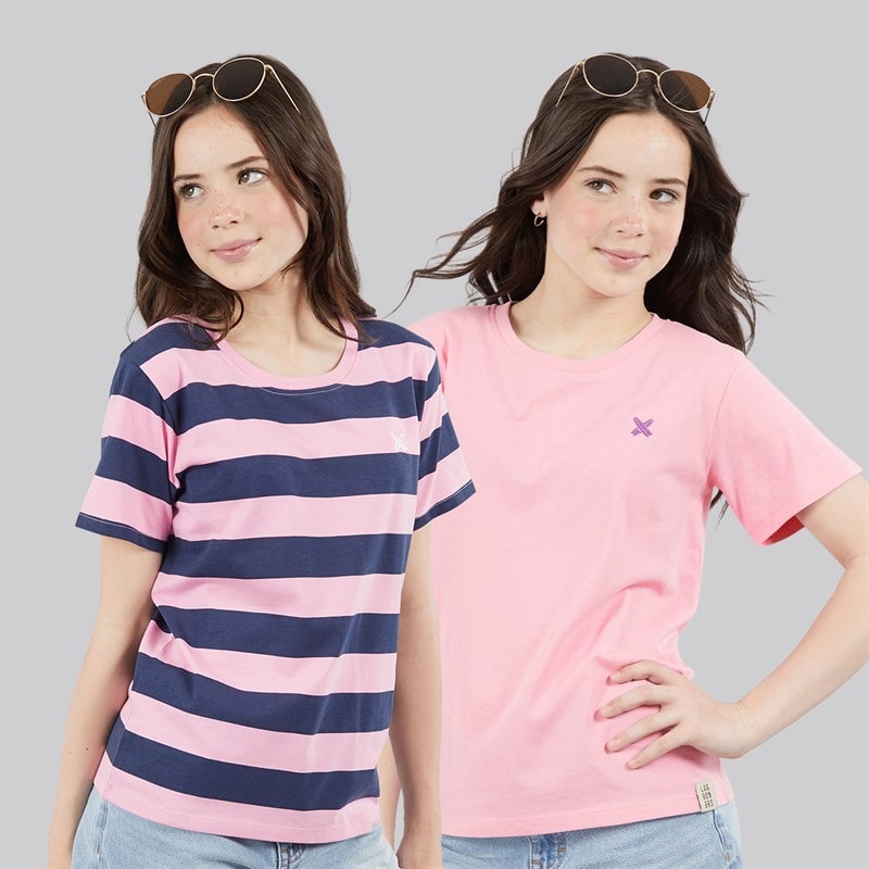 Lagooners Girls Dandelion Two Pack T-Shirts Pink